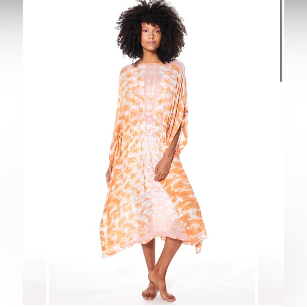Malibu Kaftan -SunDial Boa Dress by Young, Fabulous and Broke. Size XS